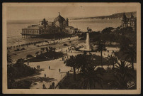 Les jardins Albert Ier et le casino de la jetée.