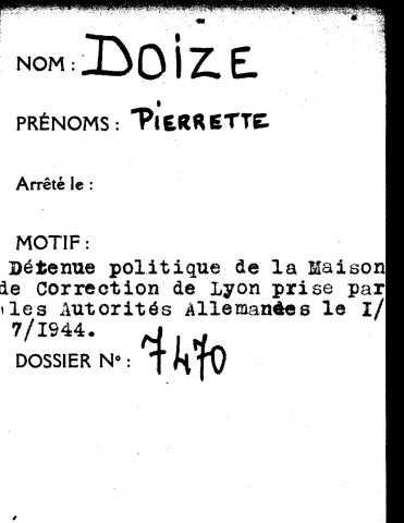 DOIZE Pierrette