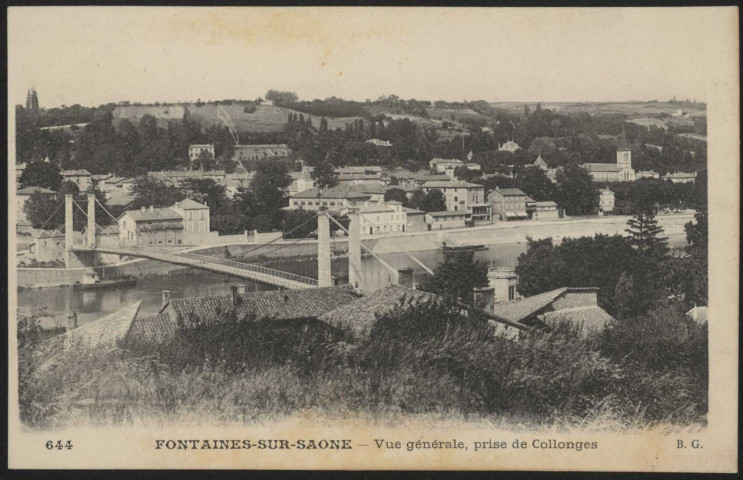 Fontaines-sur-Saône. Vue générale prise de Collonges.