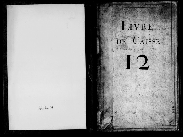 Livre de caisse (juillet-août 1793).