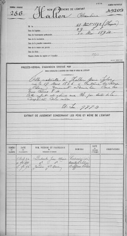 HALLER, Alexandrine.