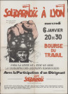 Meeting de soutien au mouvement « Solidarnosc » à la Bourse du Travail à Lyon. 75x92 cm, Couleur.