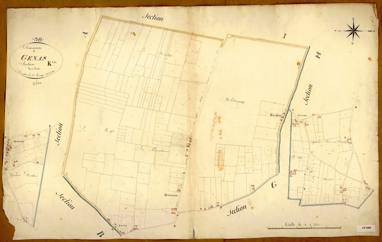 Section K dite de Quincieu, feuille unique.