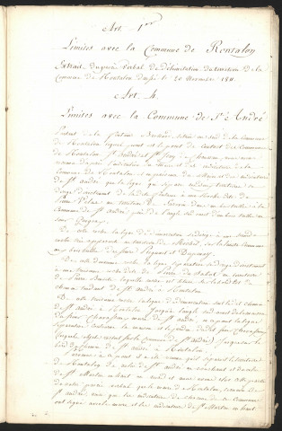 Saint-André-la-Côte, 18 novembre 1811.