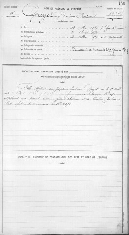 GAYET, Césarine, Blandine.