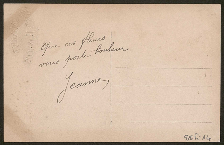 Bouquet avec ruban rose.