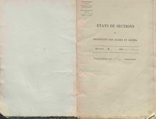 État de sections.