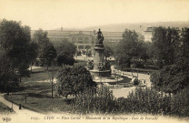 Lyon. Place Carnot. Monument de la République. Gare de Perrache.