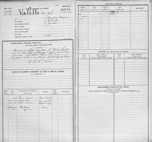 VALETTE, Louis, Joseph.