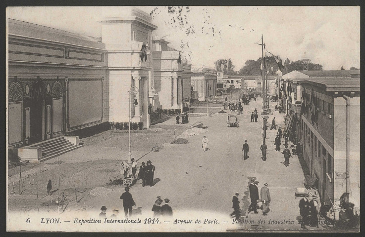 Lyon. Exposition Internationale 1914. Avenue de Paris. Pavillon des industrie parisienne.