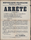 Tenue des registres d'hôtels, auberges et garnis. Arrêté préfectoral (26 mai 1887).