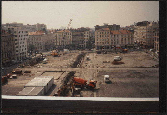 Construction du nouveau palais de justice à Lyon.
