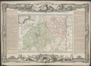 Gouvernement et Généralité du Lyonnais et d'Auvergne subdivisés en petits pays, avec toutes les routes et les distances en lieues d'usage dans chaque province.