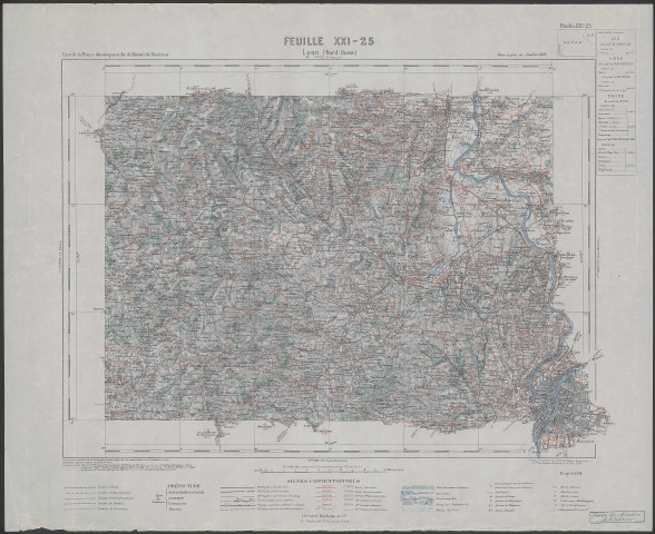 Lyon Nord-Ouest - feuille XXI-25.