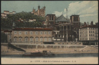 Lyon. Abside de la cathédrale et Fourvière.