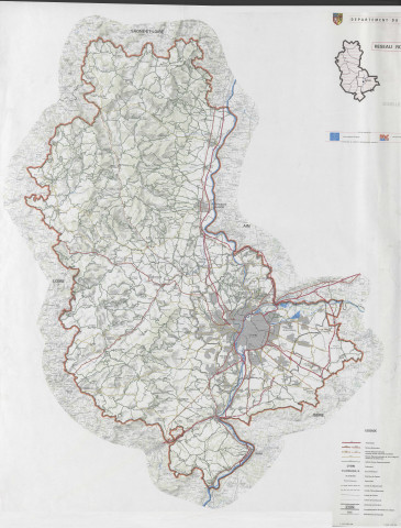 Réseau routier du département du Rhône.