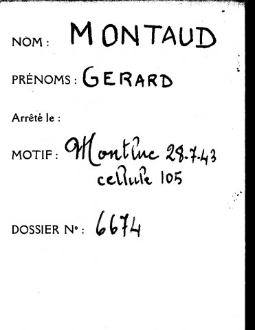 MONTAUD Gérard