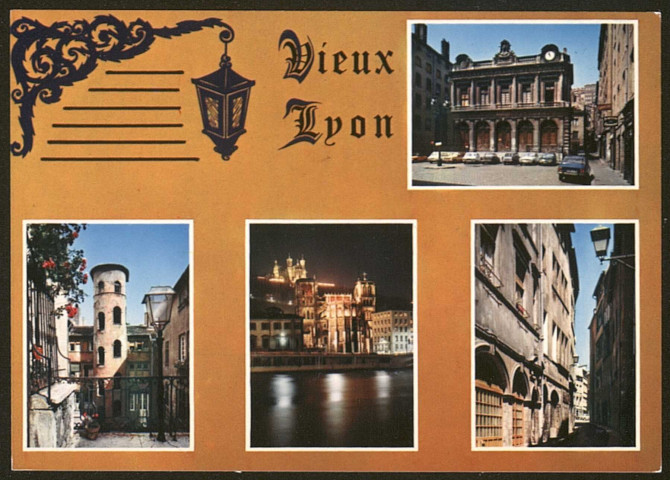 Lyon. Le Vieux-Lyon. Vues multiples en mosaïque.