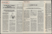 Article sur l’affaire Chapron dans la revue Syndicalisme par la CFDT, 46x30 cm, Noir et blanc.