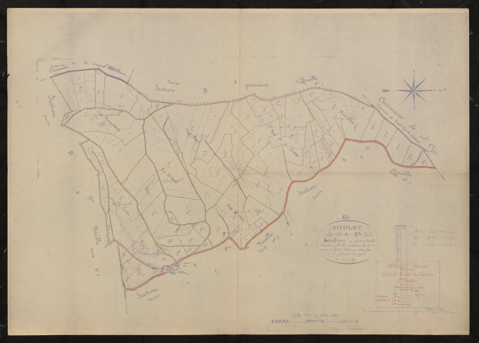 Section B dite du Sandrin 2e feuille. Plan révisé pour 1937.