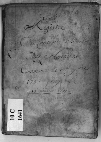12 septembre 1745-13 janvier 1747.