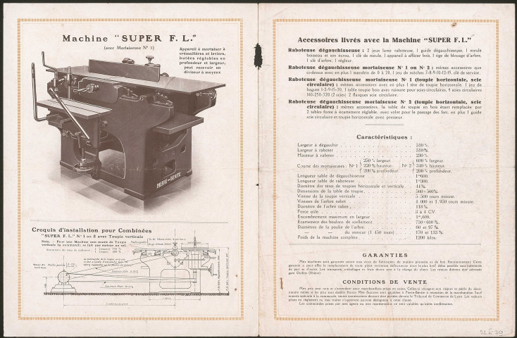 Machines à bois A. Allheilig - Pierre-Bénite.