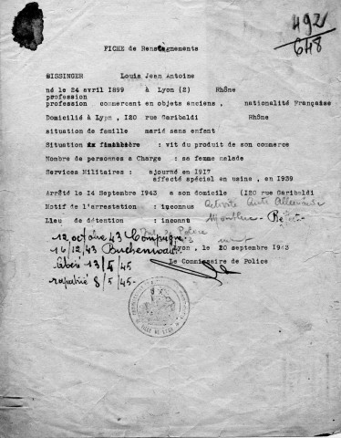 BISSINGER Louis Jean