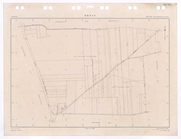 Section ZD. Feuille remembrée pour 1988.