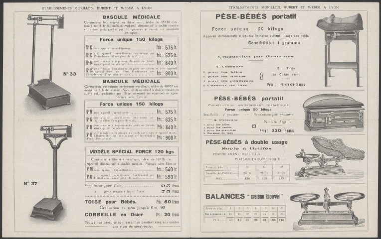 Manufacture d'instruments de pesage - Villeurbanne.