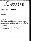 CHOLIERE Robert