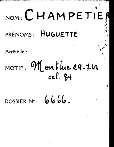 CHAMPETIER Huguette