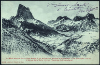 Le Mont Aiguille (2097 m. - face Nord) et les Rochers du Parquet et Mortaviella. Cols de Laupet (1650 m.) et du Pas de la Selle (1850 m.).