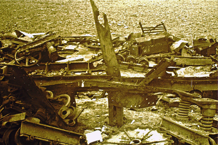 Missy aux bois, tank détruit.