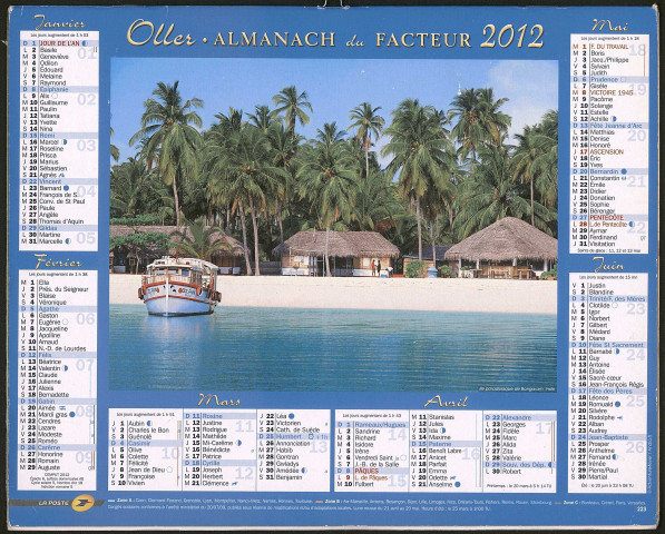 Almanach du facteur 2012.