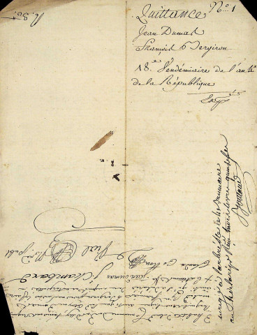 18 vendémiaire an IV-an X