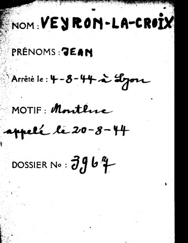 VEYRON-LA-CROIX Jean