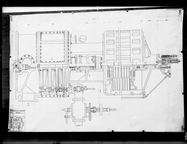 Canal de Jonage : plan du réseau H.T avec kiosque de tranformation et de coupure.
