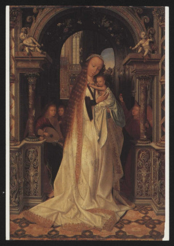 Musée des Beaux-Arts de Lyon. Quentin Metsys. Vierge à l'Enfant avec trois anges.
