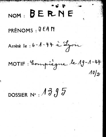 BERNE Jean