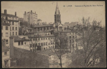 Lyon. Caserne et église du Bon-Pasteur.