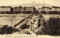 Lyon. Pont Lafayette et coteau de Fourvière.