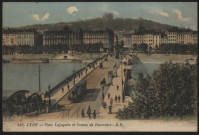 Lyon. Pont Lafayette et coteau de Fourvière.