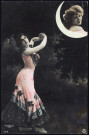 Danseuse de flamenco dansant sous le clair de lune.