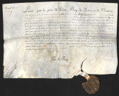 Lettres de provision de l'office de président au conseil supérieur de Lyon pour Jean-Baptiste Sabot, président en la cour des Monnaies.