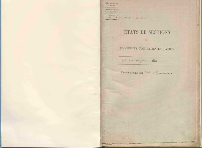 État de sections.