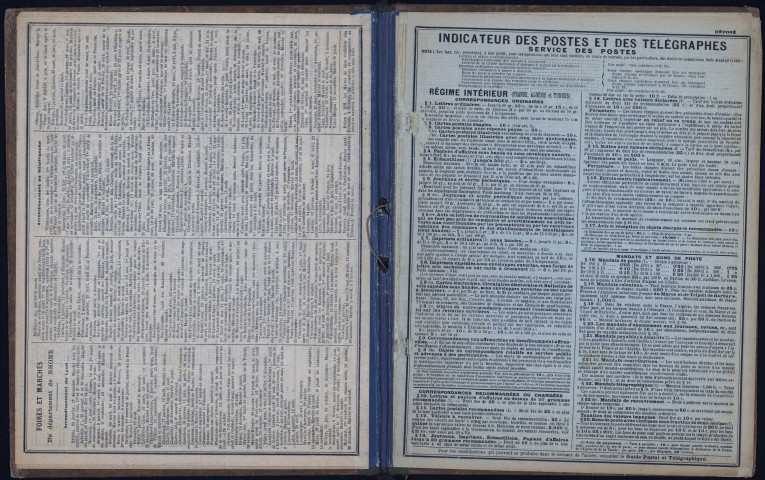 Almanach des Postes et des Télégraphes 1913.