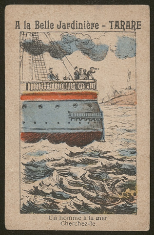 Un homme à la mer. Cherchez-le.