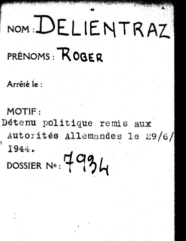 DELIENTRAZ Roger