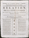 Relation de la fête civique qui a eu lieu à Lyon, le 14 juillet 1793, l'An second de la République française.