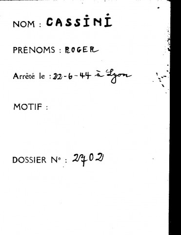 CASSINI Roger